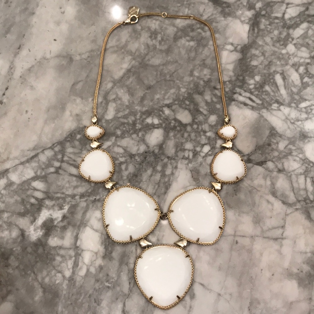 Kendra Scott Rebecca bib necklace in White